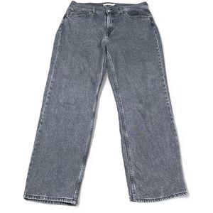 Levi's Low Pro Straight Leg Jeans Womens Size 32 Charcoal Gray Cotton Denim